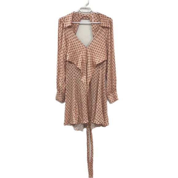 Free People Ivory Combo It Takes Two Sleeve Mini Dress - Picture 4 of 10